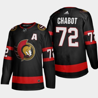 Ottawa Ottawa Senators #72 Thomas Chabot Men's Adidas 2020-21 Authentic Player Home Stitched NHL Jersey Black
